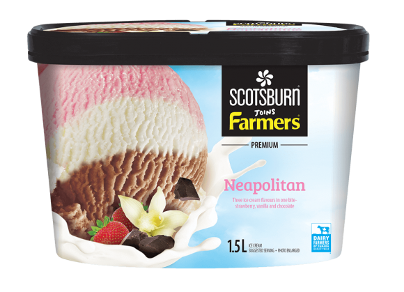  Neapolitan Scotsburn joins Farmers Ice Cream