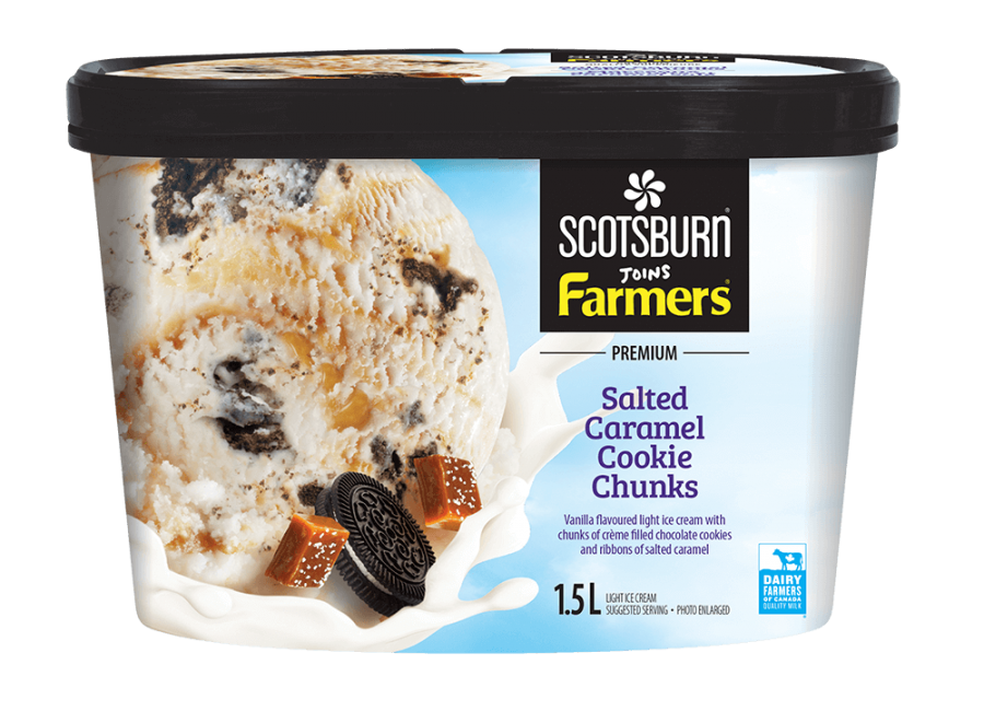  Salted Caramel Cookie Chunks Scotsburn joins Farmers Ice Cream