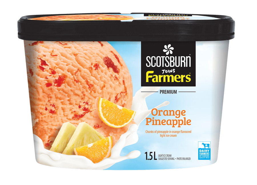  Orange Pineapple Scotsburn joins Farmers Ice Cream
