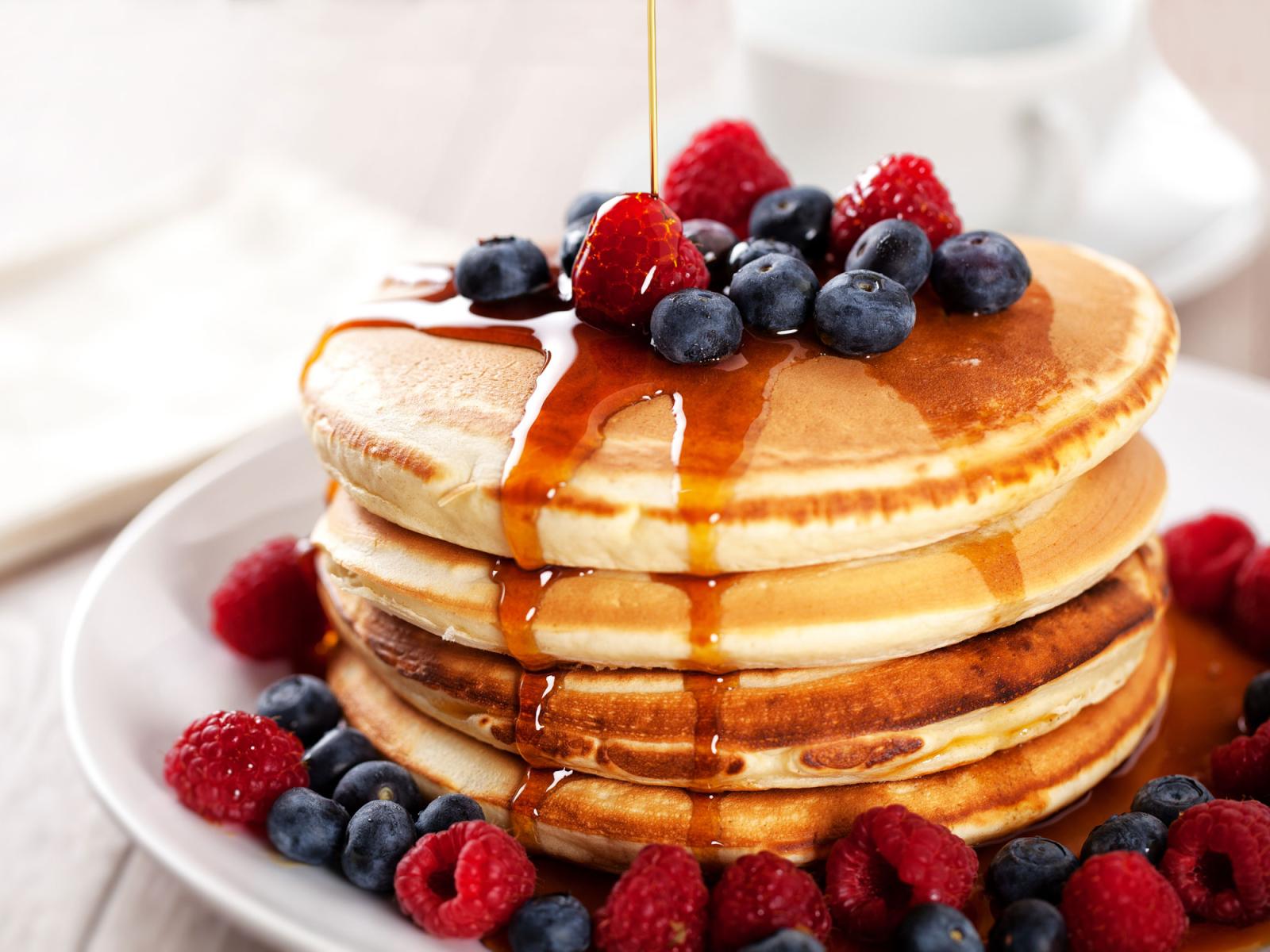 Buttermilk with Syrup and fruits